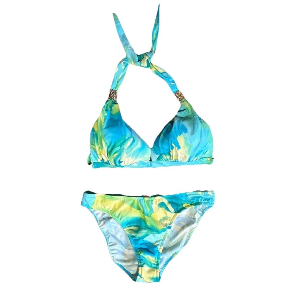 Venus Women’s Goddess Gold Buckle Bikini Top & Bottoms size 8/C
